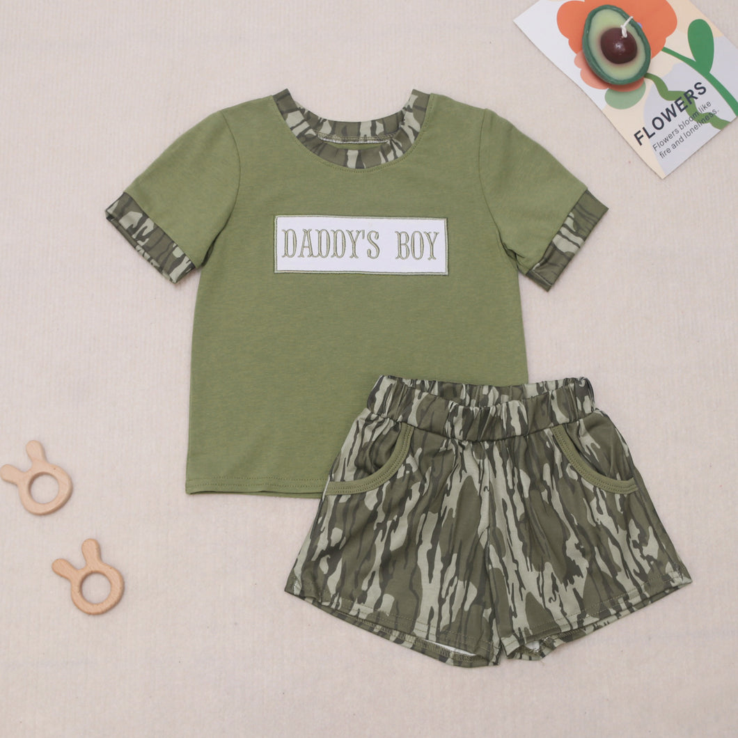 Daddy's Boy Camo Short Set