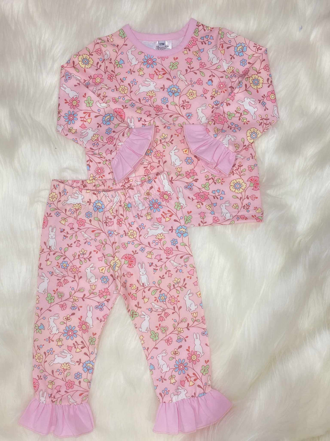 Pink Easter Rabbit Pj Set