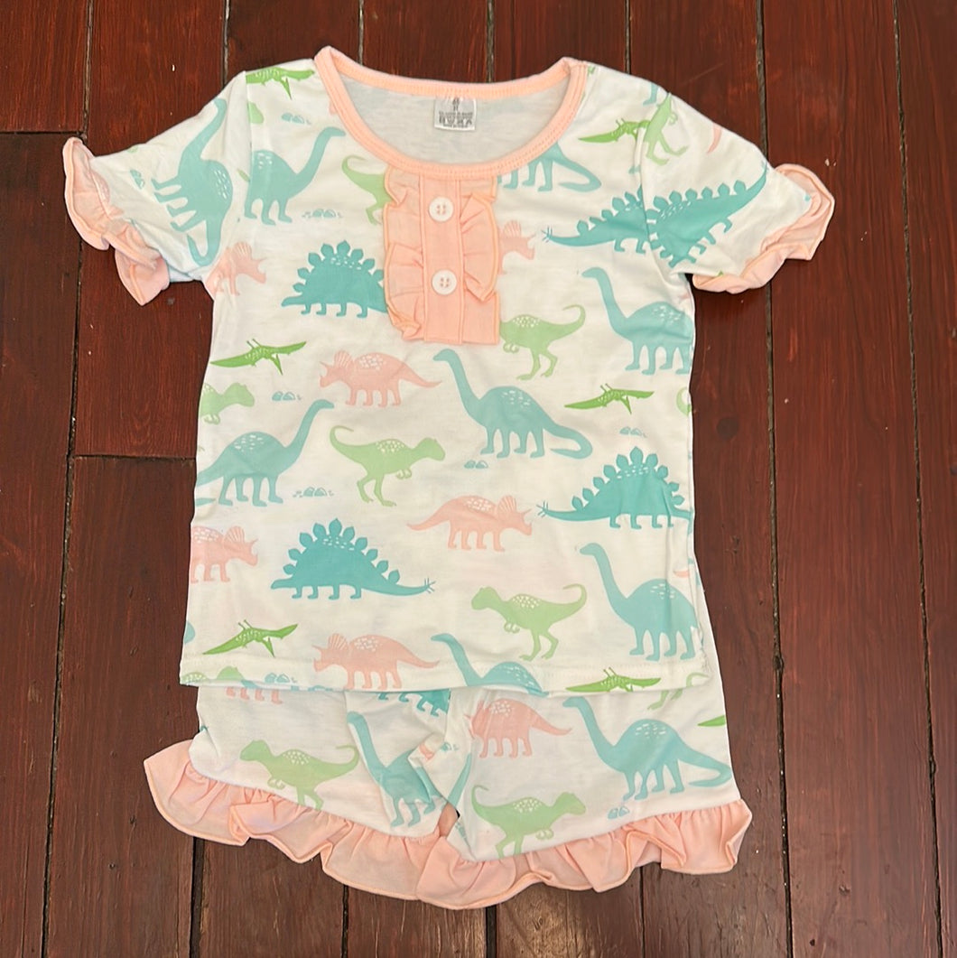 Girl Dino Pj Set