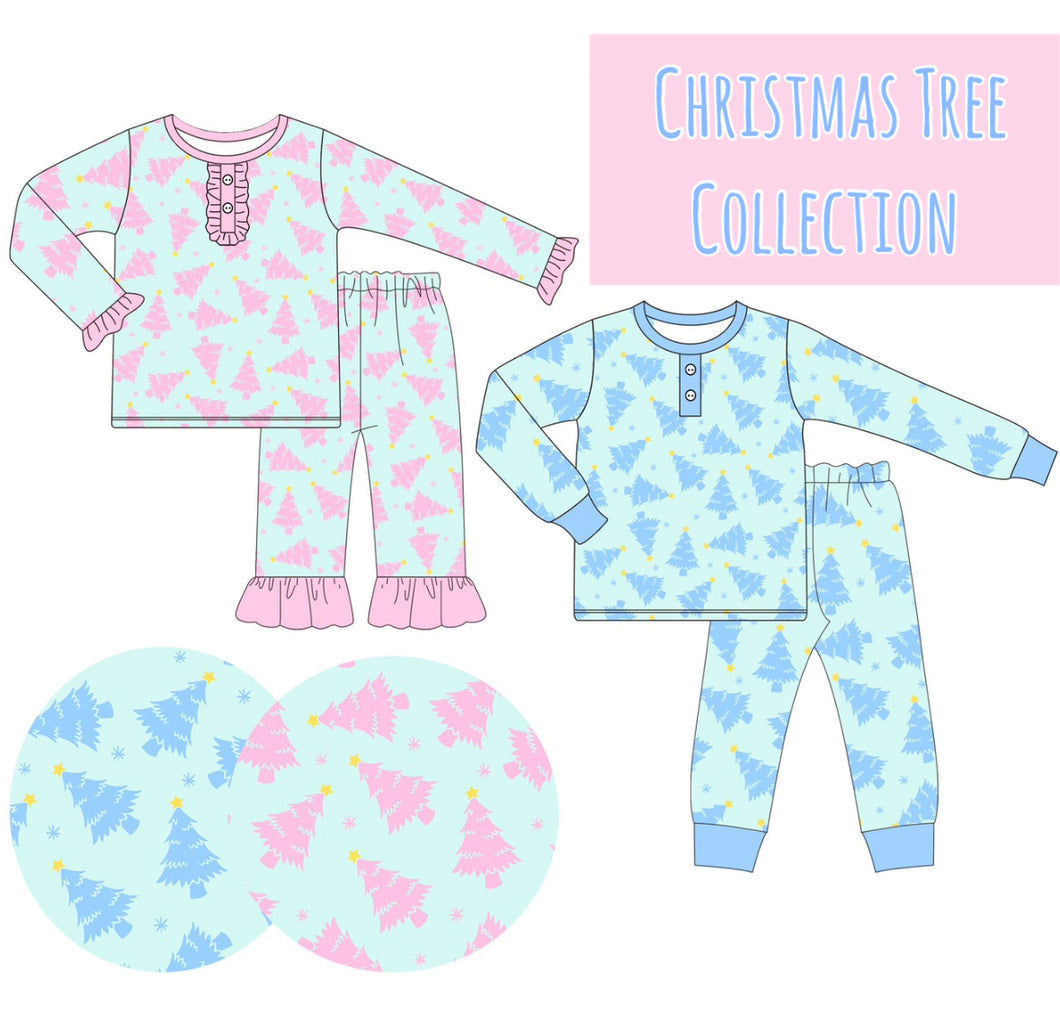 Pink Christmas Tree Pj 3T