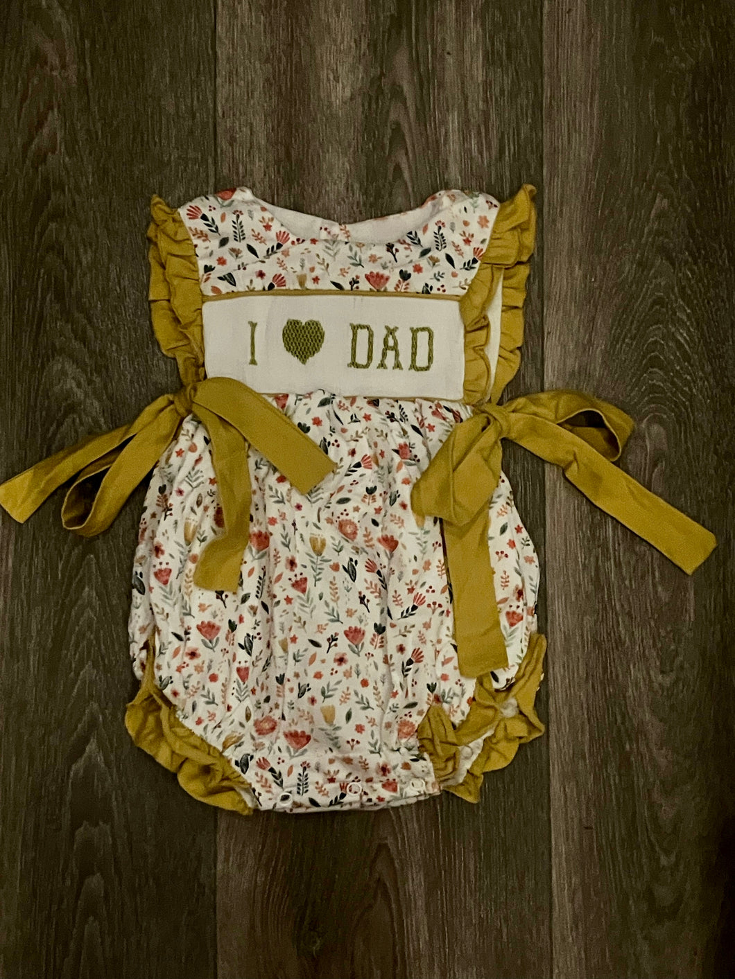 I ❤️ DAD Gold Bubble