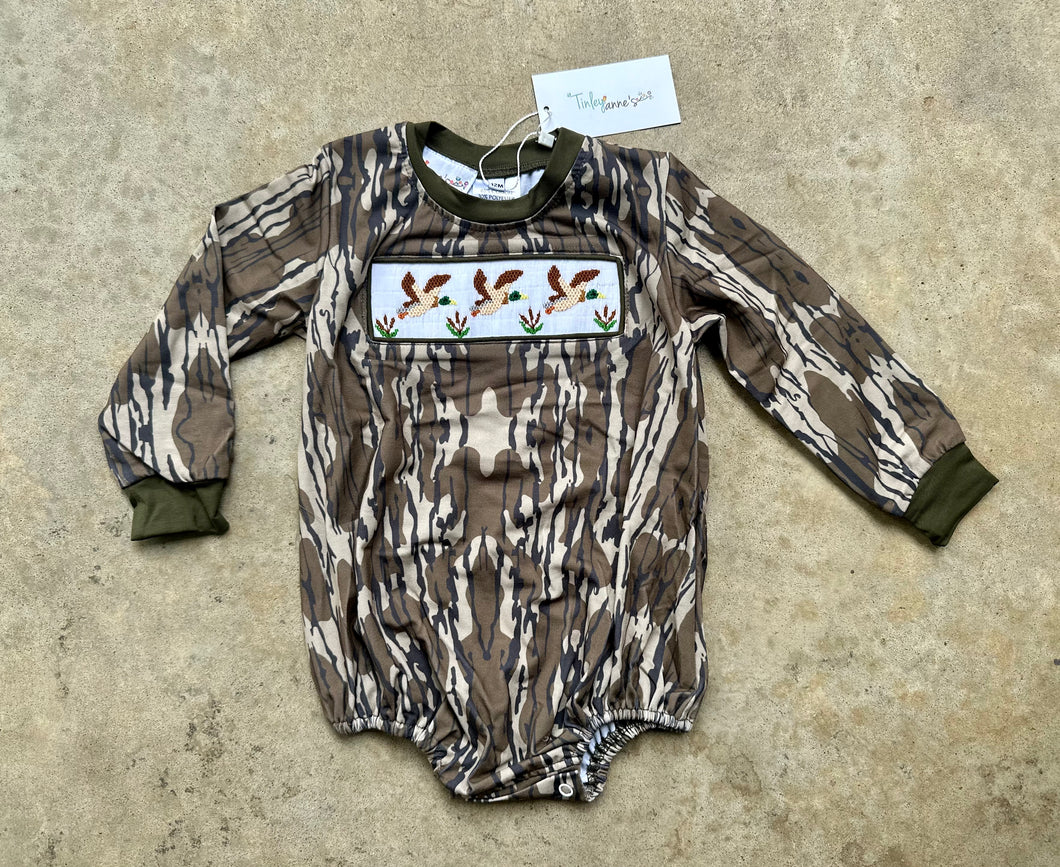 Camo Duck Smocked Bubble