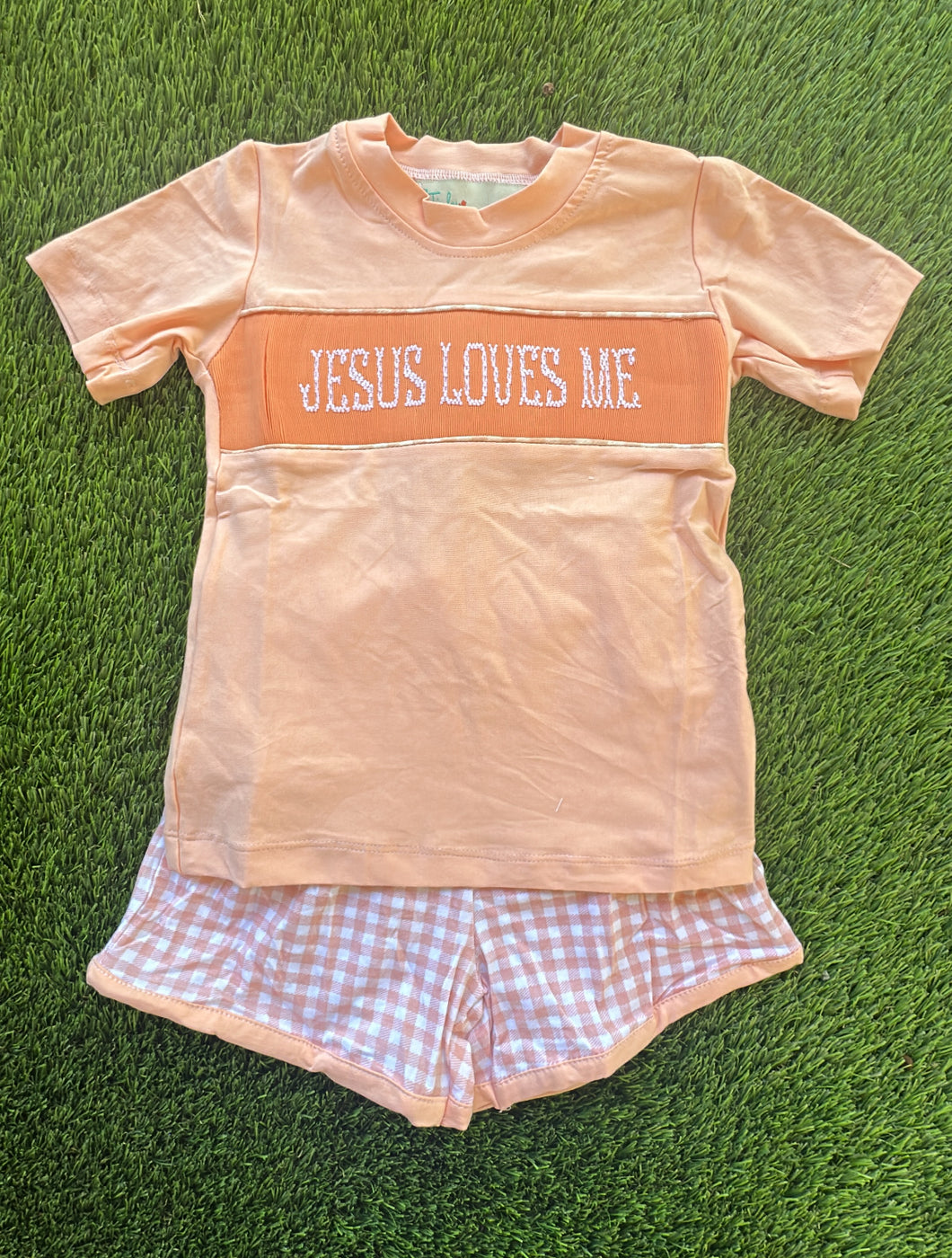 Jesus Loves Me Smocked Set