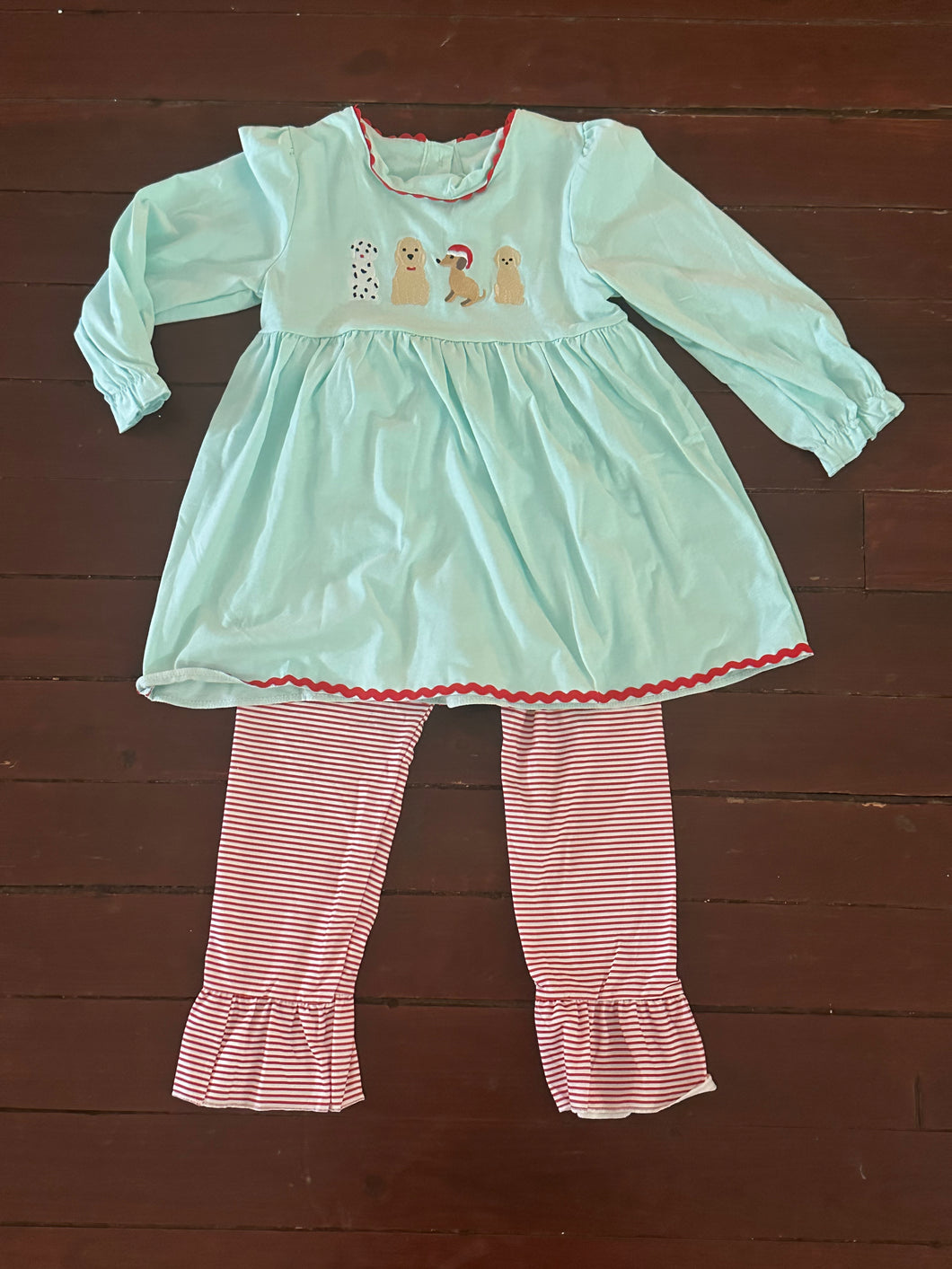 Puppy Christmas Girl Set 5/6T