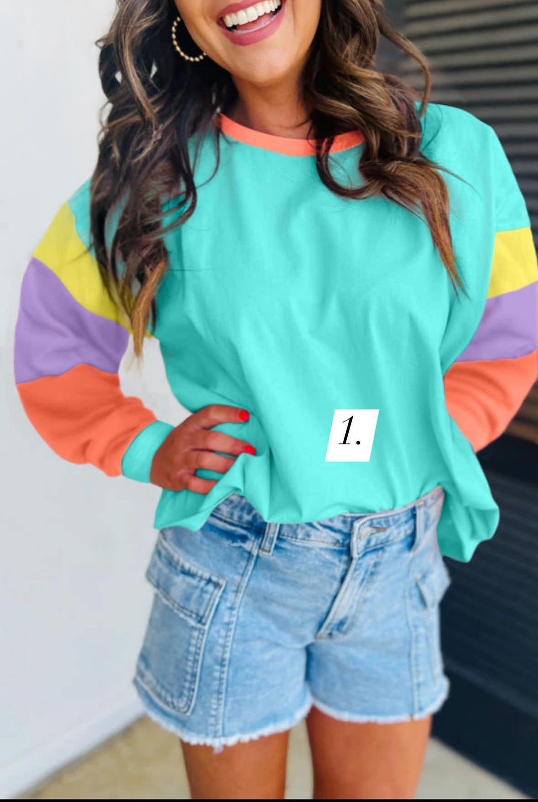 Mint/Teal LS Tee
