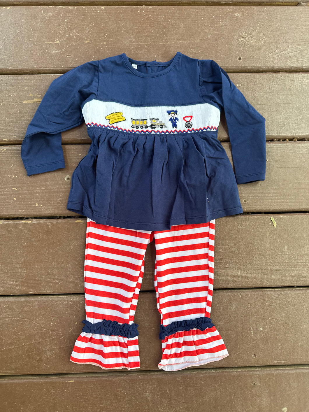 Polar Express Smocked Girl Set