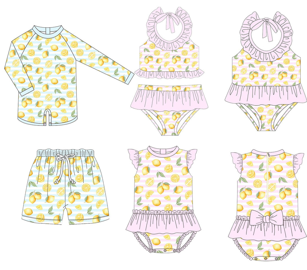 All the Lemons Sibling Swim Collection PREORDER