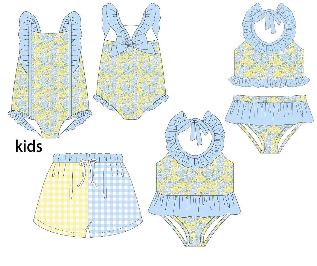 Blue/Yellow Sibling Swim Collection PREORDER