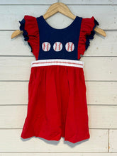 Load image into Gallery viewer, French Knot Baseball Dress

