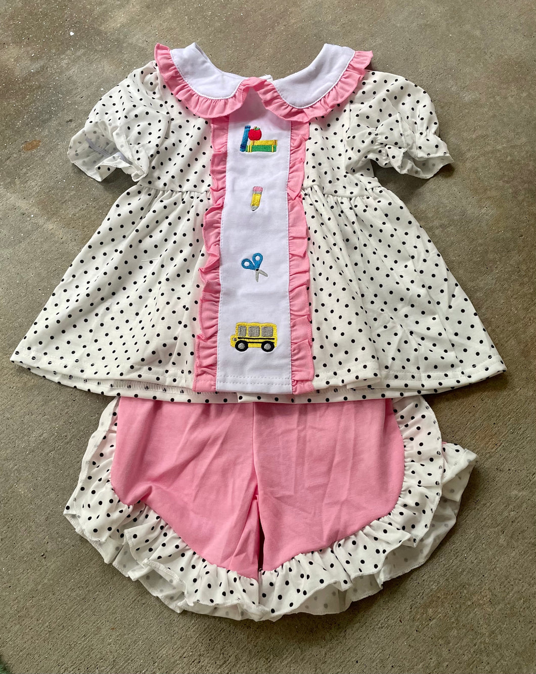 Polka Dot School Girl Set