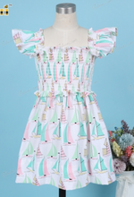 Load image into Gallery viewer, Girl Sailboat Dress
