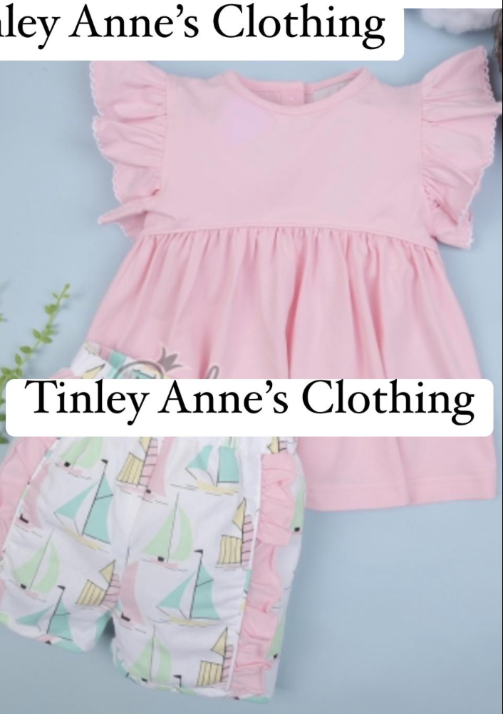 Girl Sailboat Short Set