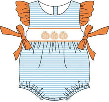 Load image into Gallery viewer, Pumpkin Embroidered Sibling Sets

