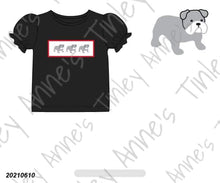 Load image into Gallery viewer, Red &amp; Black Bulldog Smocked Ruffle Tees
