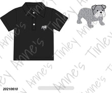 Load image into Gallery viewer, Red &amp; Black Bulldog French Knot Polos
