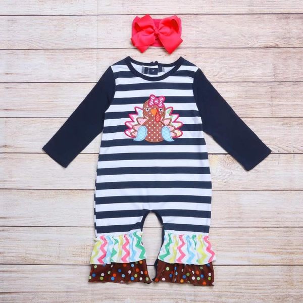 Turkey Fall Girl Romper