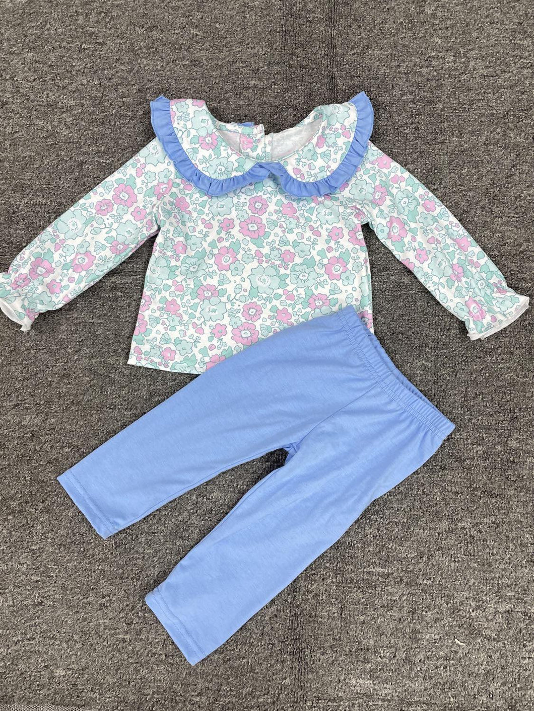 Flower Print Pant Set