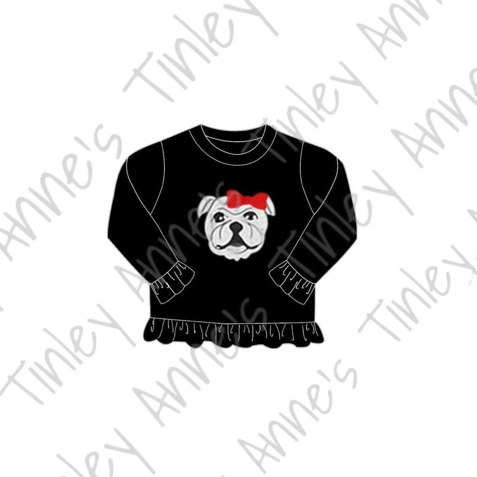 Ruffle Bulldog Sweatshirt