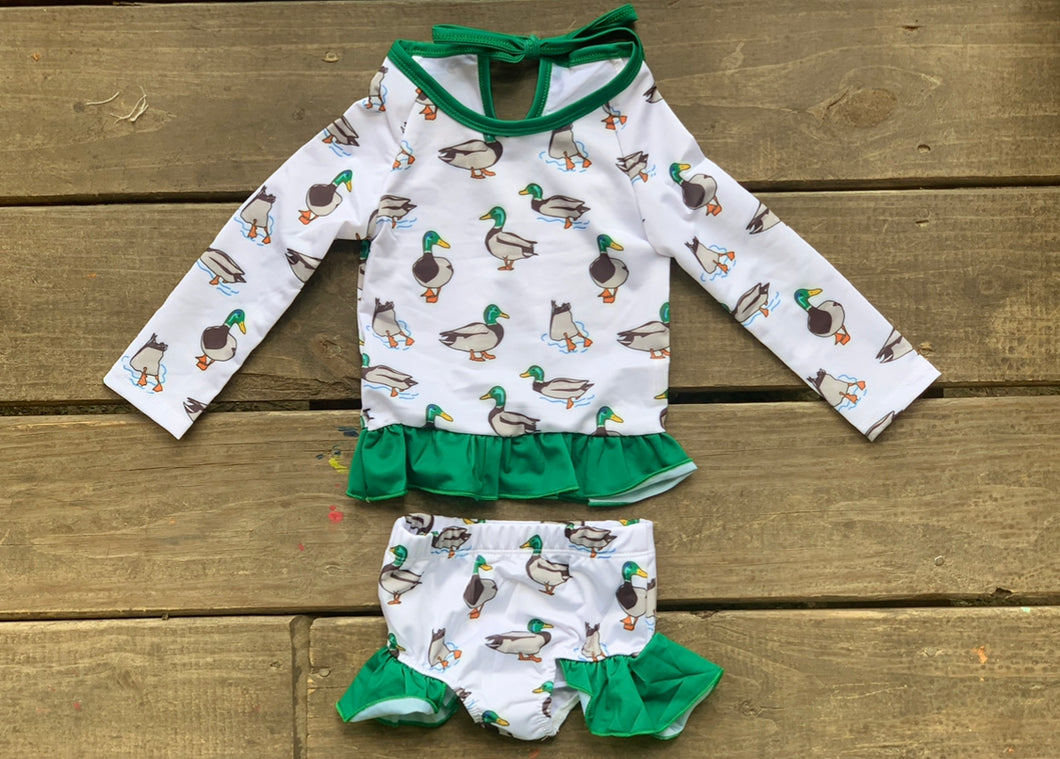 Girl 2 Piece Rashguard Swim