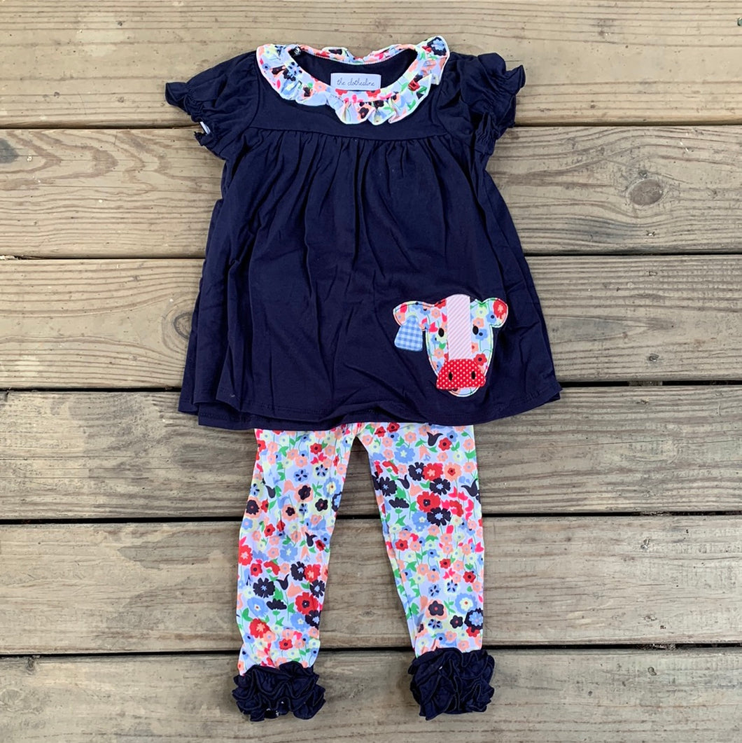 Flower Girl Cow Set