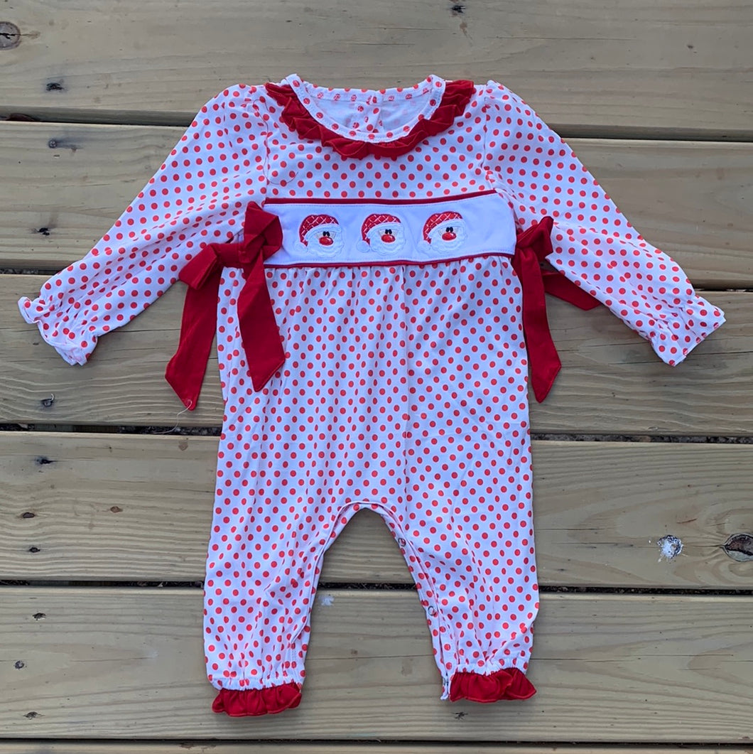 Red Santa Girl Long Bubble