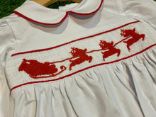 Load image into Gallery viewer, White/Red Santa Smock Boy Set
