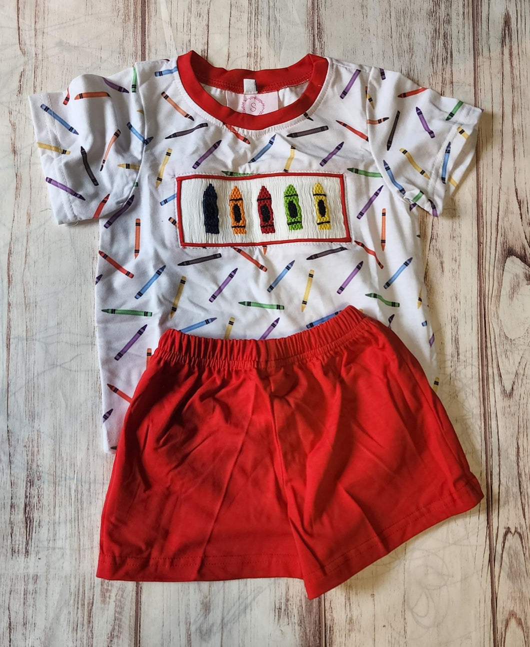 Crayon Boy Smock Set