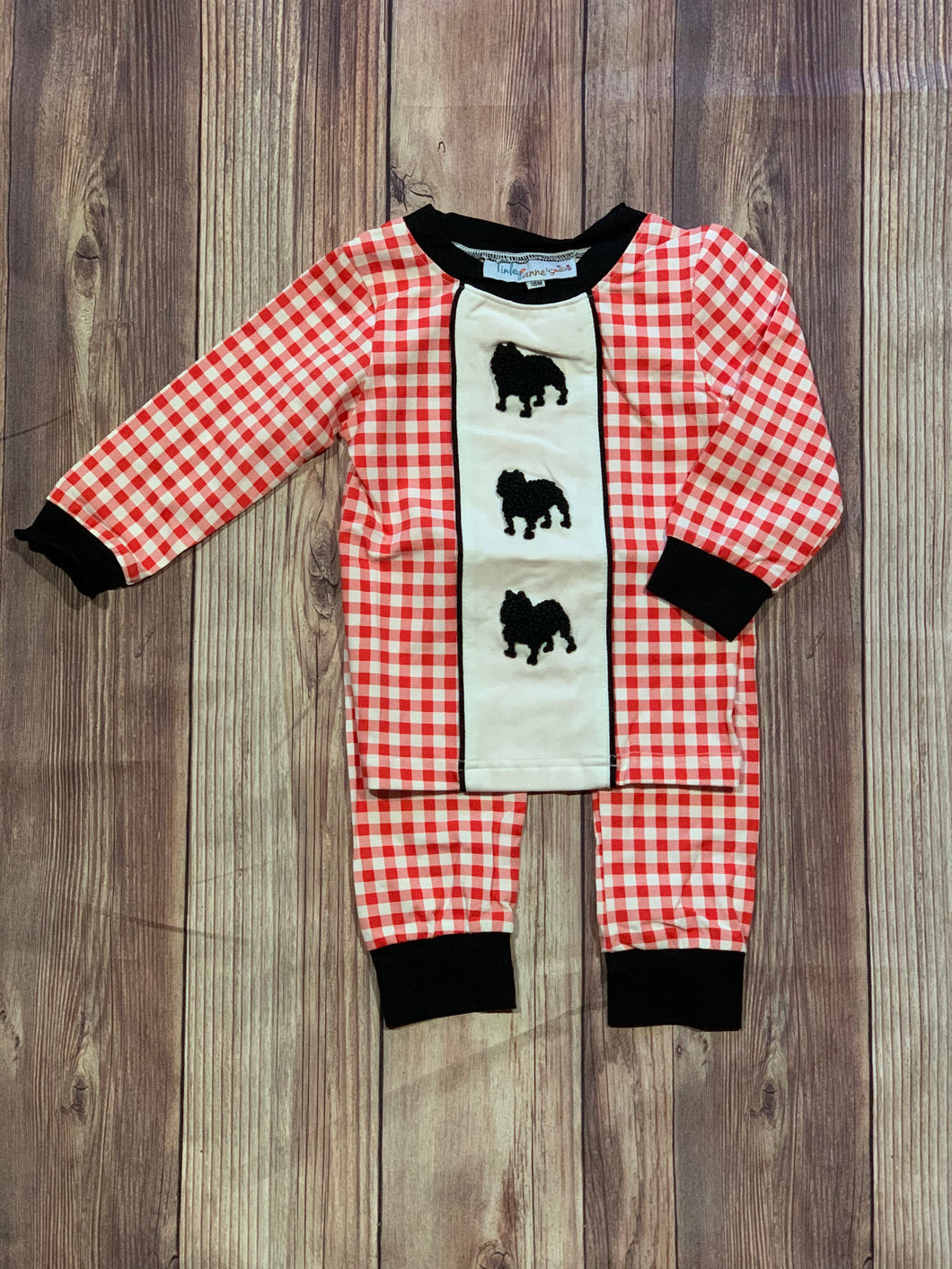Bulldog French Knot PJ Set