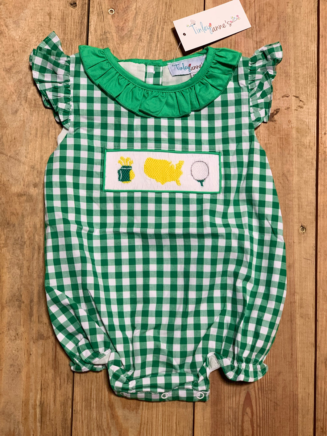 Smocked Girl Golf Bubble