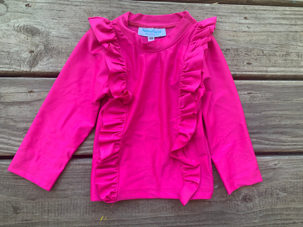 Hot Pink Rashguard Top