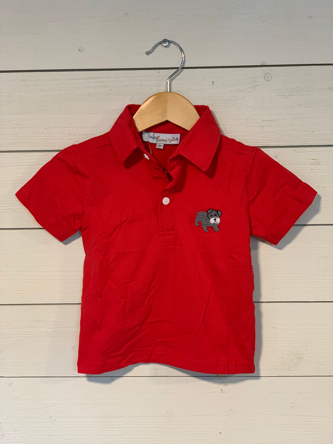 Red & Black Bulldog French Knot Polos