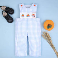 Load image into Gallery viewer, Smocked Pumpkin Shortall
