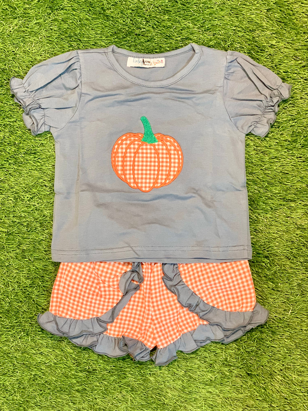 Pumpkin Applique Ruffle Set