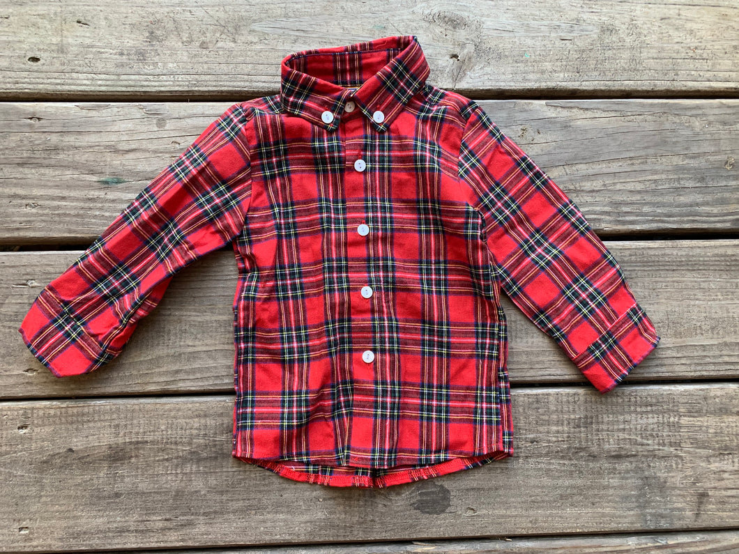 Boy Plaid Button Up