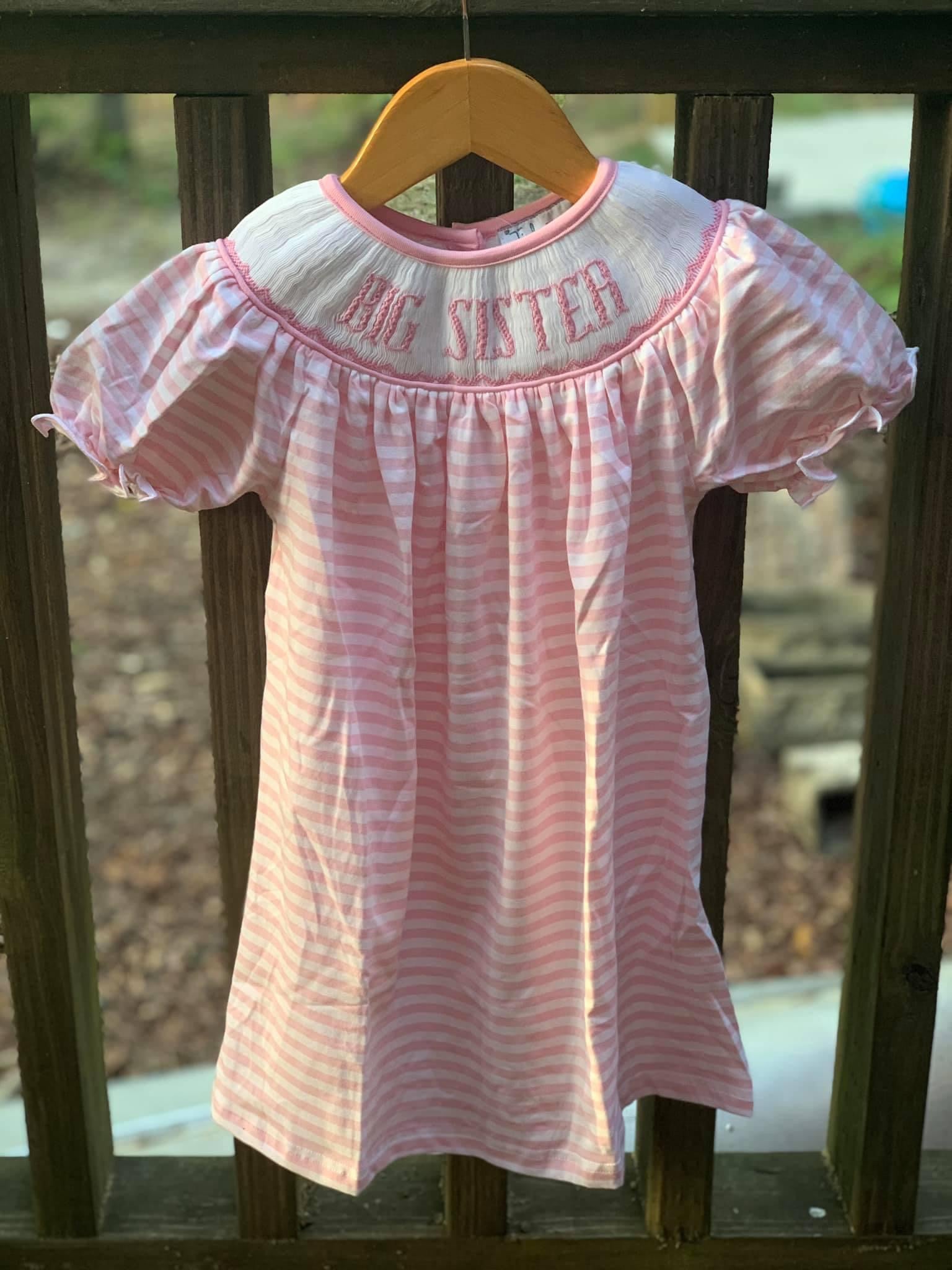 Pink Big Sister Smock – Tinley Anne's Clothing Pink Big Sister Smock – Tinley Anne's Clothing