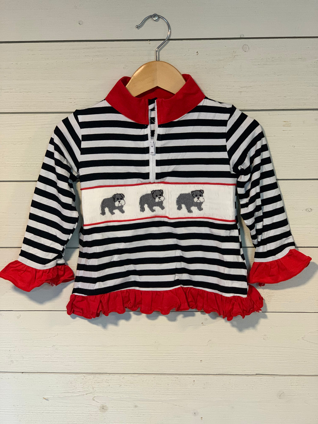 Bulldog Smocked Pullovers - Ruffle & No Ruffle