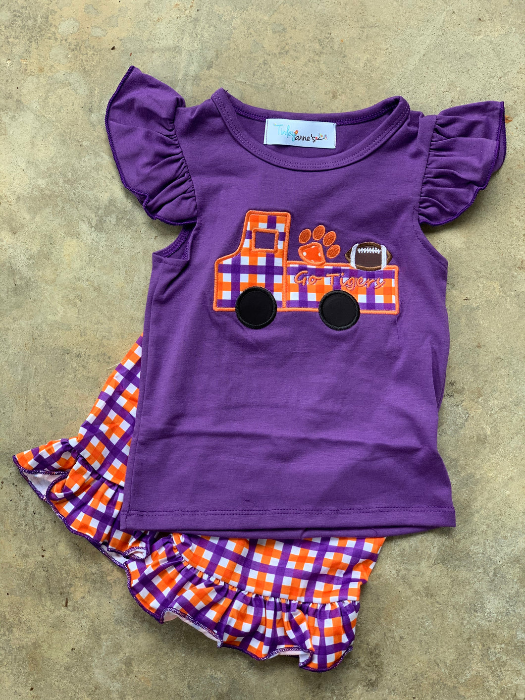 Clemson Girl Short Set