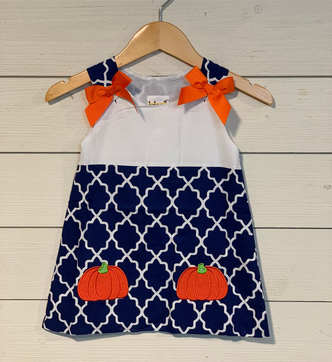 Pumpkin Applique Dress