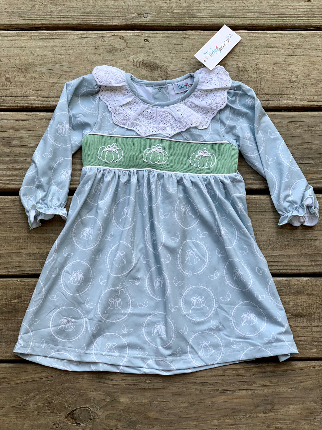 Green Pumpkin Smock Dress